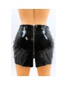 Jupe noire en simili cuir avec zip Lara