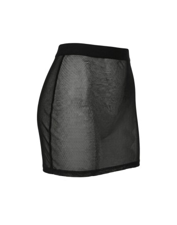 Jupe noire en résille transparente Maya