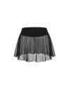 Mini jupe noire en résille transparente Stella