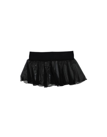 Mini jupe noire en résille transparente Stella