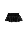 Mini jupe noire en résille transparente Stella