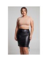Jupe longue simili cuir noir Paloma