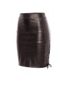 Jupe longue simili cuir noir Paloma
