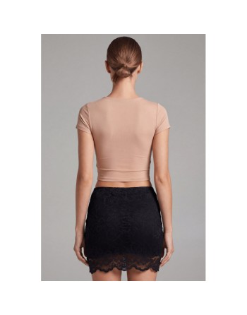 Jupe courte noire Camélia