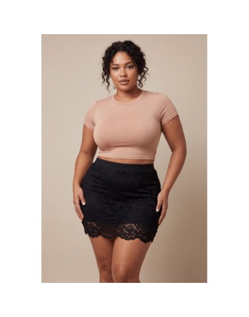 Jupe courte noire Camélia