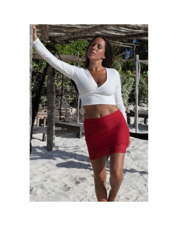 Jupe courte rouge Marina