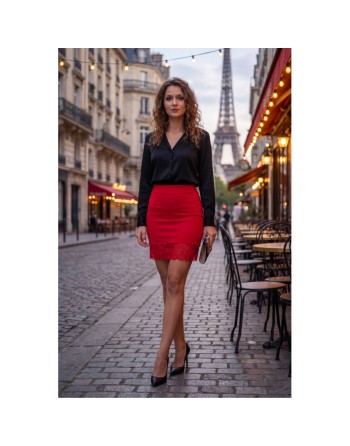 Jupe courte rouge Marina