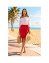 Jupe longue rouge Maria
