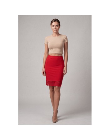 Jupe longue rouge Maria