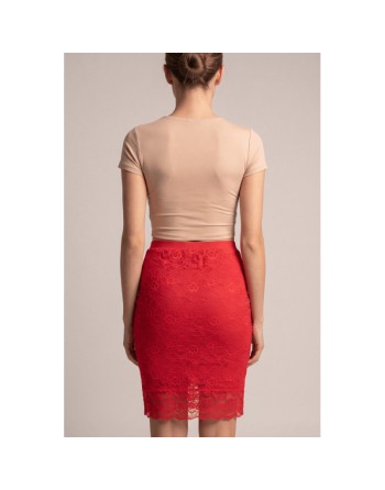 Jupe longue rouge Catalina