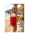 Jupe longue rouge Catalina