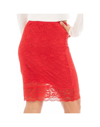 Jupe longue rouge Catalina