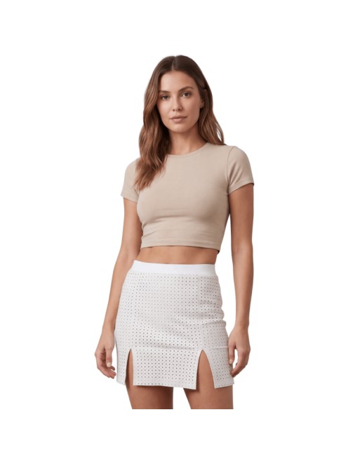 Jupe courte blanche Cassandra