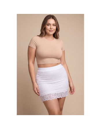 Jupe courte blanche Camélia