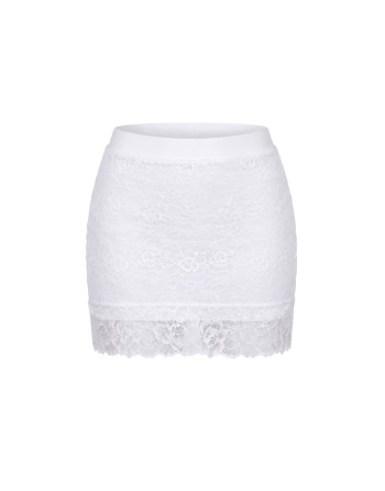 Jupe courte blanche Camélia