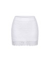 Jupe courte blanche Camélia