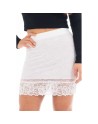 Jupe courte blanche Camélia