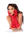 Une paire de gants satinés rouges avec strass - Mapalé