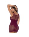 Robe en résille couleur cerise 
