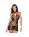 Robe en résille noire florale - Mapalé