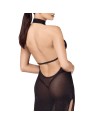 F372 Onyx Robe longue à deux fentes