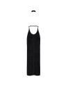 F372 Onyx Robe longue à deux fentes