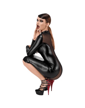F371 Luxuria robe mi-longue cristal transparente