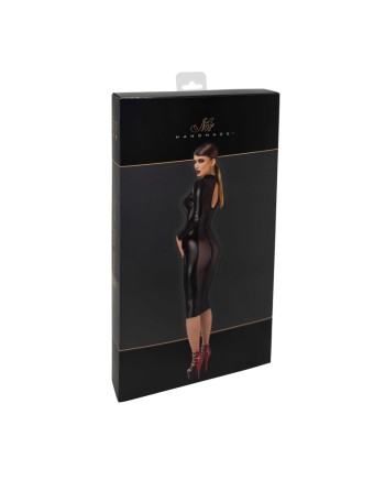F371 Luxuria robe mi-longue cristal transparente