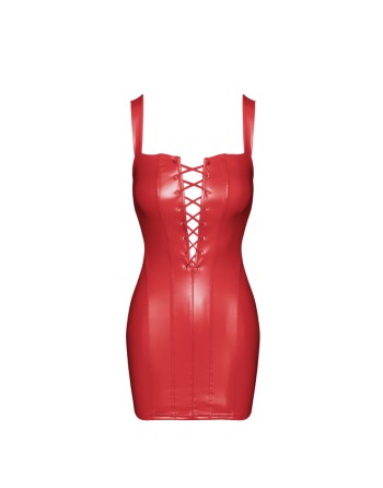 F364 Bombshell mini robe lacée red