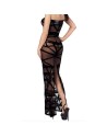 F358 Bondesque Opera Robe longue épaule décolletée