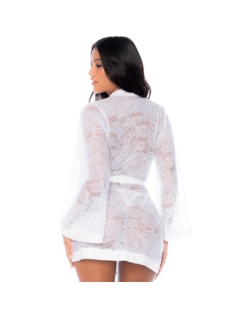 Peignoir en dentelle blanche 
