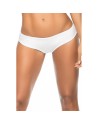 Tanga blanc froncé sur les fesses 