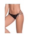String noir élégant triple lanières 
