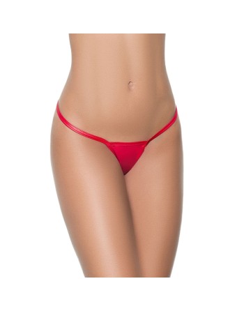 String ficelle en Y wetlook rouge 