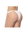 Culotte ouverte blanche avec froufrou en dentelle 