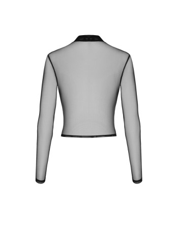 F389 Top transparent noir