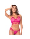 Ensemble 2 pièces en dentelle à cils rose 