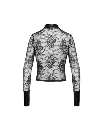 F377 Noirelle Chemise en dentelle boutonnée