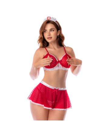 Ensemble infirmière lingerie noir avec jupe – Mapalé