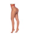 Collant large maille rouge 