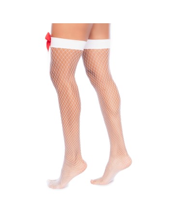 Bas résille style infirmière mi‑cuisse - Mapalé