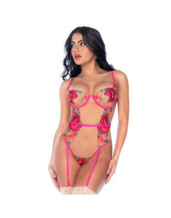 Body en Tulle Brodé Fleuri 