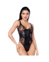 Body sexy noir dentelle  similicuir 