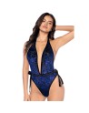 Body teddy plongeant en velours floral Mapalé 