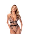 Body chair et noir en dentelle brodée sculptante – Mapalé