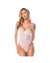 Body blanc transparent avec strass scintillants – Mapalé