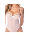 Body blanc transparent avec strass scintillants – Mapalé