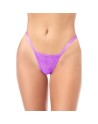 Babydoll dentelle extensible violette et string 