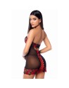 Babydoll sexy à armatures Mapalé broderie roses et string 