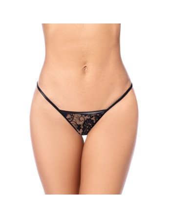 Babydoll gothique en dentelle avec laçage  string 